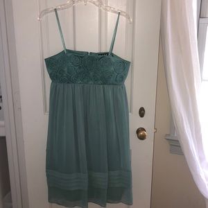 BCBG Paris blue teal babydoll dress